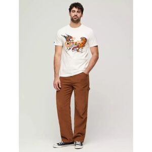 Superdry M1011978A White Casual T-shirt - T-shirt Superdry M1011978A White Casual T-shirt - T-shirt