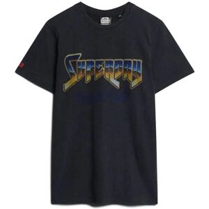 Superdry M1011981A Casual Black Rock Band T-Shirt - T-Shirt Superdry M1011981A Casual Black Rock Band T-Shirt - T-Shirt