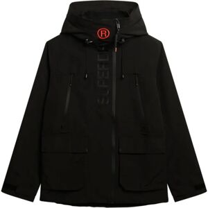 Superdry Black Hooded Windbreaker Jacket - Men's XL Superdry Black Hooded Windbreaker Jacket - Men's XL