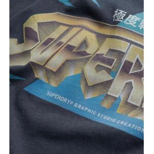 Superdry Bawełniana Luźna Koszulka - Logo zespołu rockowego - Styl casualowy Superdry Bawełniana Luźna Koszulka - Logo zespołu rockowego - Styl casualowy