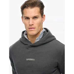 Superdry Micro Logo Hoodie - Washed Black - Relaxed Fit - Hooded Sweatshirt Superdry Micro Logo Hoodie - Washed Black - Relaxed Fit - Hooded Sweatshirt