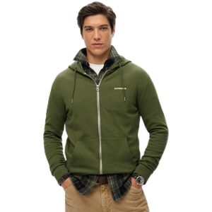 Superdry XL Army Green Plain Zip Hoodie - Hoodie Superdry XL Army Green Plain Zip Hoodie - Hoodie