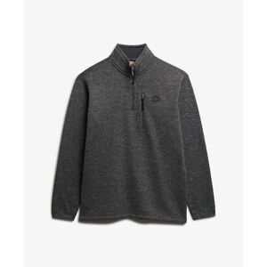 Superdry Storm Fleece Half Zip Jumper - Storm Charcoal Grey Superdry Storm Fleece Half Zip Jumper - Storm Charcoal Grey