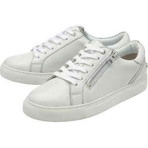 Ravel Gage Leather Zip Detail Womens Trainers - White UK 7 Ravel Gage Leather Zip Detail Womens Trainers - White UK 7