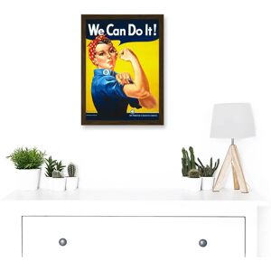 Artery8 - Rosie Riveter WW2 - Framed - A4 - Wall Art Artery8 - Rosie Riveter WW2 - Framed - A4 - Wall Art