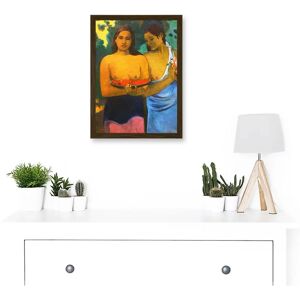 Artery8 - Two Tahitian Women - Brown - A4 - Framed Wall Art Artery8 - Two Tahitian Women - Brown - A4 - Framed Wall Art