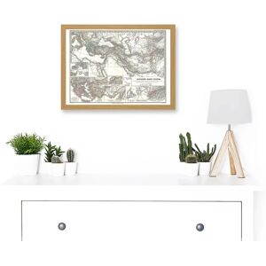 Artery8 - Geography Map Illustrated - A4 - Light Oak - Framed Wall Art Artery8 - Geography Map Illustrated - A4 - Light Oak - Framed Wall Art