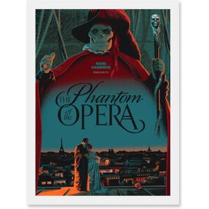 Artery8 - Paris Skull Laemmle Phantom Opera - A4 - Framed Wall Art Artery8 - Paris Skull Laemmle Phantom Opera - A4 - Framed Wall Art