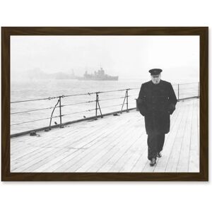 Artery8 - Winston Churchill WW2 - Brown - Framed Wall Art Artery8 - Winston Churchill WW2 - Brown - Framed Wall Art