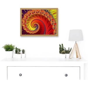 Artery8 Photo Fractal Flower Spiral Mandelbrot Artwork - A4 - Light Oak - Framed Wall Art Artery8 Photo Fractal Flower Spiral Mandelbrot Artwork - A4 - Light Oak - Framed Wall Art