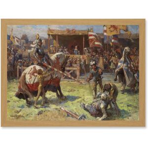 Artery8 - Knights Jousting - A4 - Framed Wall Art Artery8 - Knights Jousting - A4 - Framed Wall Art