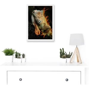 Artery8 - Iguana Lizard Photo - Framed Wall Art Print Artery8 - Iguana Lizard Photo - Framed Wall Art Print