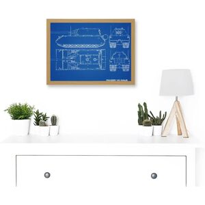Artery8 - Panzer VIII Maus Blueprint - Framed - Wall Art Print Artery8 - Panzer VIII Maus Blueprint - Framed - Wall Art Print