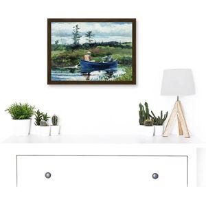 Artery8 - Winslow Homer The Blue Boat Painting Artwork - A4 Artery8 - Winslow Homer The Blue Boat Painting Artwork - A4