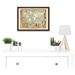 Artery8 - Crane 1886 Pictorial Map - Framed Wall Art Artery8 - Crane 1886 Pictorial Map - Framed Wall Art