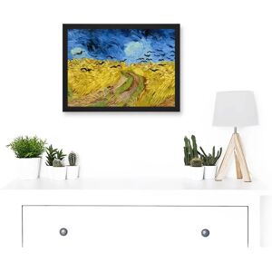 Artery8 - Van Gogh Wheatfield With Crows - Black Frame Artery8 - Van Gogh Wheatfield With Crows - Black Frame