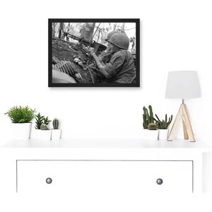 Artery8 - Vietnam War M60 1966 - Black - A4 - Framed Wall Art Artery8 - Vietnam War M60 1966 - Black - A4 - Framed Wall Art