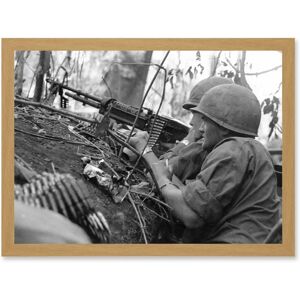 Artery8 M60 Machine Gun 1966 - A4 - light oak - Wall Art Print Artery8 M60 Machine Gun 1966 - A4 - light oak - Wall Art Print