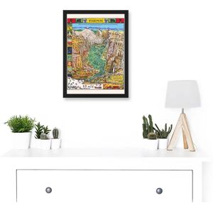 Artery8 - Mora 1931 Yosemite Valley - Black - A4 - Wall Art Artery8 - Mora 1931 Yosemite Valley - Black - A4 - Wall Art