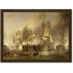 Artery8 - Stanfield Battle Of Trafalgar - Brown - Framed Wall Art Artery8 - Stanfield Battle Of Trafalgar - Brown - Framed Wall Art