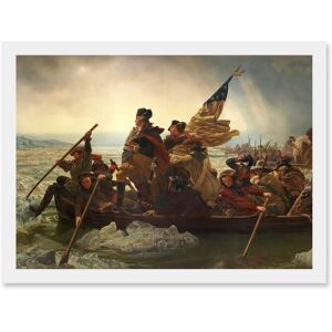 Artery8 - Leutze George Washington Crossing The Delaware - A4 - White - Wall Art Print Artery8 - Leutze George Washington Crossing The Delaware - A4 - White - Wall Art Print