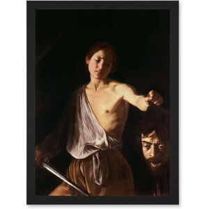 Artery8 - Caravaggio 1610 David - Black frame - A4 - Wall art print Artery8 - Caravaggio 1610 David - Black frame - A4 - Wall art print