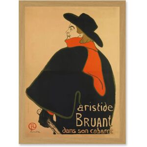 Artery8 - Toulouse Lautrec Bruant In Cabaret - A4 - Framed Wall Art Artery8 - Toulouse Lautrec Bruant In Cabaret - A4 - Framed Wall Art