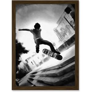 Artery8 - Skateboarder Trick - Black - Wall Art Print Artery8 - Skateboarder Trick - Black - Wall Art Print