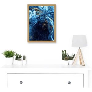 Artery8 - Abstract Blue Gold Flow Watercolour - Wall Art Print Artery8 - Abstract Blue Gold Flow Watercolour - Wall Art Print