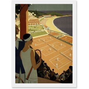 Artery8 - Monte Carlo Tennis Vintage - White - Wall Art Print Artery8 - Monte Carlo Tennis Vintage - White - Wall Art Print