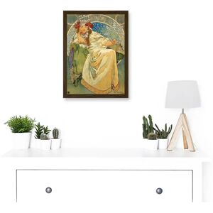 Artery8 - Mucha Princess Hyacinth 1911 - Brown - A4 - Wall Art Print Artery8 - Mucha Princess Hyacinth 1911 - Brown - A4 - Wall Art Print