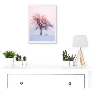 Artery8 - Winter Landscape Snow Lone Tree - Framed - A4 - Art Print Artery8 - Winter Landscape Snow Lone Tree - Framed - A4 - Art Print