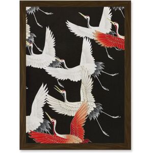 Artery8 - Japan Crane Kimono Pattern Artwork - A4 - Framed Wall Art Artery8 - Japan Crane Kimono Pattern Artwork - A4 - Framed Wall Art