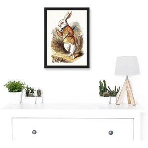 Artery8 - Alice Rabbit - Black - A4 - Framed Wall Art Artery8 - Alice Rabbit - Black - A4 - Framed Wall Art