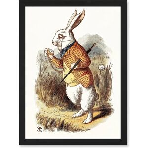 Artery8 - Alice Rabbit - Black - A4 - Framed Wall Art Artery8 - Alice Rabbit - Black - A4 - Framed Wall Art