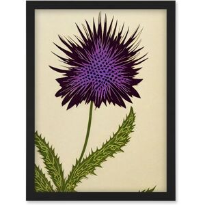 Artery8 - Scottish Thistle - Purple - A4 Framed - Wall Art Print Artery8 - Scottish Thistle - Purple - A4 Framed - Wall Art Print