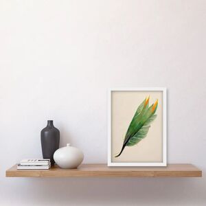 Artery8 - Bird of Paradise Leaf - White - A4 - Framed Wall Art Print Artery8 - Bird of Paradise Leaf - White - A4 - Framed Wall Art Print