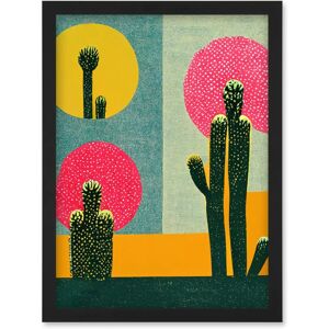 Artery8 - Cholla Desert Cactus Artwork - A4 - Black - Framed Wall Art Artery8 - Cholla Desert Cactus Artwork - A4 - Black - Framed Wall Art
