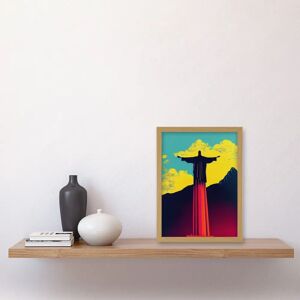 Artery8 Christ the Redeemer Rio Brazil Pop Art Artwork - A4 - Framed art print Artery8 Christ the Redeemer Rio Brazil Pop Art Artwork - A4 - Framed art print