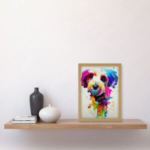 Artery8 Ink Splatter Cockapoo Dog Watercolour Painting - A4 - Framed Wall Art Print Artery8 Ink Splatter Cockapoo Dog Watercolour Painting - A4 - Framed Wall Art Print