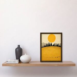 Artery8 - Desert Yellow Tribal - A4 - Framed Wall Art Artery8 - Desert Yellow Tribal - A4 - Framed Wall Art