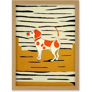 Artery8 - Beagle Dog Illustration - Mustard - A4 - Wall Art Print Artery8 - Beagle Dog Illustration - Mustard - A4 - Wall Art Print