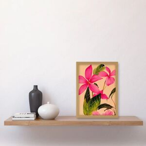 Artery8 - Plumeria Pink - Watercolour - Framed Art Artery8 - Plumeria Pink - Watercolour - Framed Art