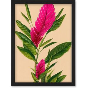 Artery8 - Tropical Hawaiian Botanical Exotic Pink Floral - A4 Artery8 - Tropical Hawaiian Botanical Exotic Pink Floral - A4
