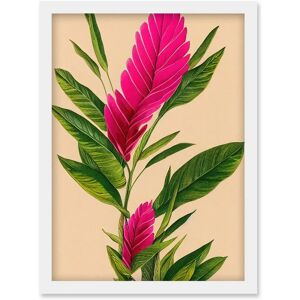 Artery8 - Hawaiian - Pink - A4 Framed - Wall Art Print Artery8 - Hawaiian - Pink - A4 Framed - Wall Art Print