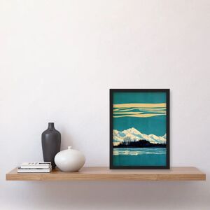 Artery8 - Winter Lakeside - A4 - Black - Wall Art Print Artery8 - Winter Lakeside - A4 - Black - Wall Art Print