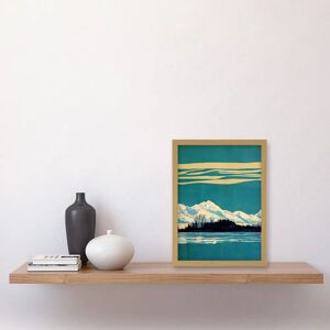 Artery8 - Winter Lakeside - A4 - Light Oak - Wall Art Print Artery8 - Winter Lakeside - A4 - Light Oak - Wall Art Print
