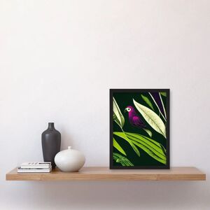 Artery8 - Pink Parrot Linocut - A4 - Framed Wall Art Artery8 - Pink Parrot Linocut - A4 - Framed Wall Art
