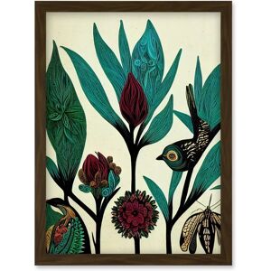 Artery8 - Abstract Folk Art - Green - Wall Art Artery8 - Abstract Folk Art - Green - Wall Art
