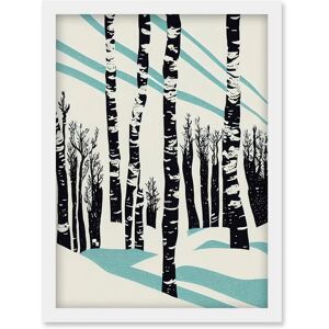 Artery8 - Birch Tree Forest in Winter - Wall Art Artery8 - Birch Tree Forest in Winter - Wall Art